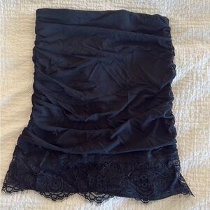 Windsor Black Lace-Trim Bandeau Slip